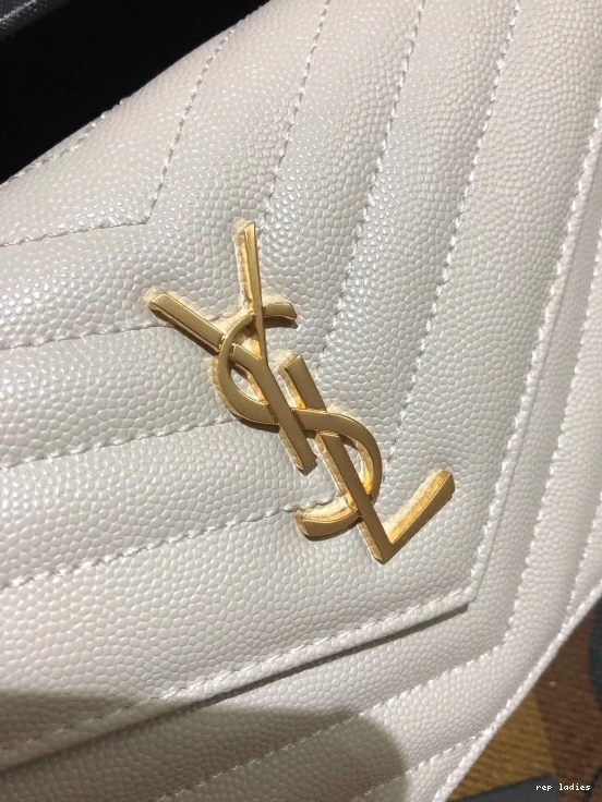 Repzbay REP MATELASSÉ YSL CASSANDRE WALLET CHAIN 0801
